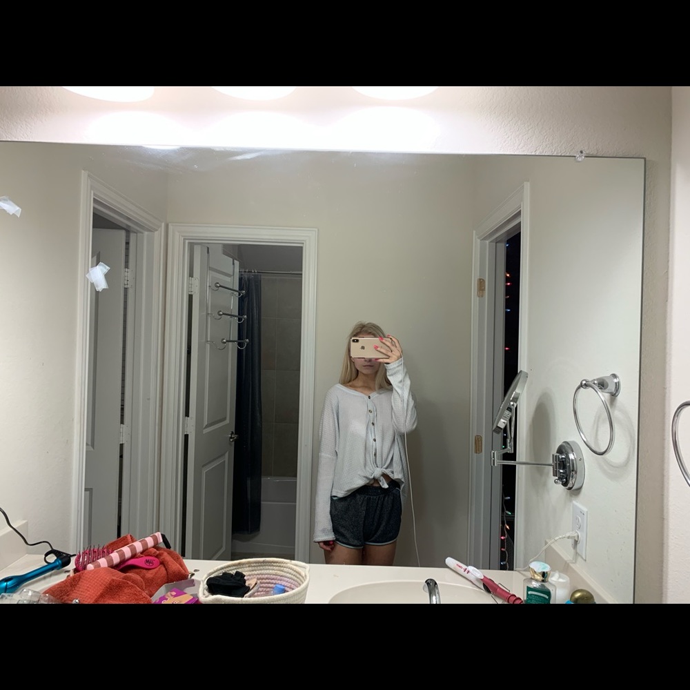 white long sleeve button up
